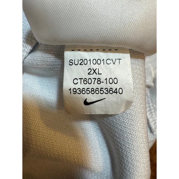 Nike Tiger Woods Collection Dri-FIT Golf Shirt Mens XXL Light Blue Perforated - Picture 11 of 12